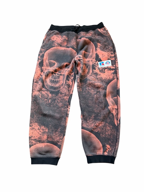 Russell Athletic Other - Russell Athletic Light Orange and Black Skull Print Joggers
